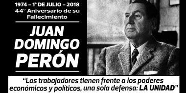 Foto noticia UOCRA -  44 Aniversario del Fallecimiento de Juan Domingo Perón 