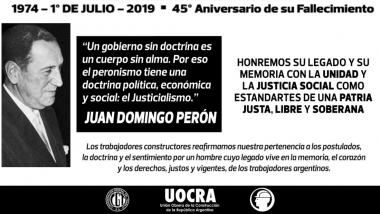 Foto noticia UOCRA - 45° Aniversario del Fallecimiento de Juan Domingo Peron