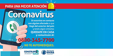Foto noticia UOCRA - Coronavirus recomendaciones