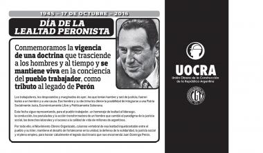 Foto noticia UOCRA - Día de la Lealtad Peronista