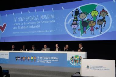 Foto noticia Internacional - Discurso de apertura de Gerardo Martínez, vicepresidente de la IV Conferencia Mundial sobre Erradicación Sostenida del Trabajo Infantil