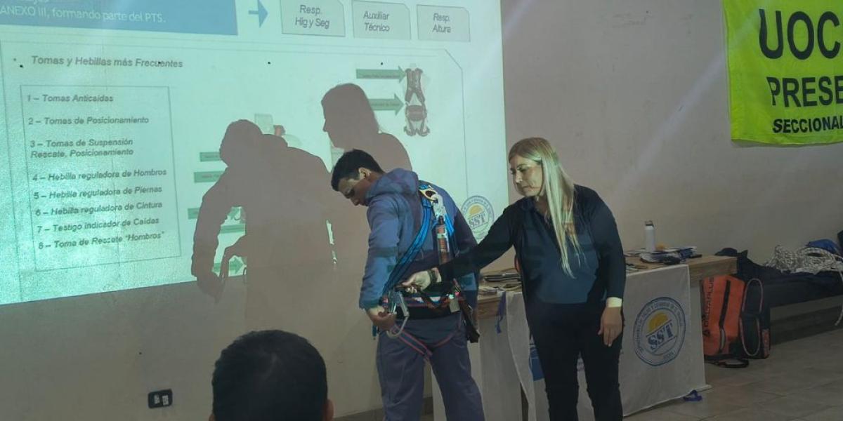 Capacitaciones sobre medidas de seguridad para trabajos en altura para trabajadores y delegados