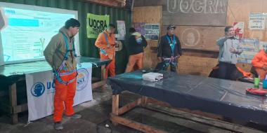 Foto noticia UOCRA - Prevenci&oacute;n y capacitaci&oacute;n para el trabajo seguro en altura en la obra de Guernica