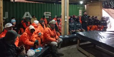 Foto noticia UOCRA - Prevenci&oacute;n y capacitaci&oacute;n para el trabajo seguro en altura en la obra de Guernica
