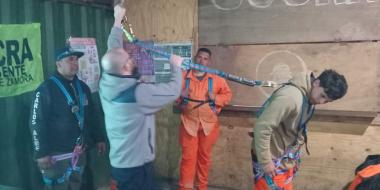 Foto noticia UOCRA - Prevenci&oacute;n y capacitaci&oacute;n para el trabajo seguro en altura en la obra de Guernica