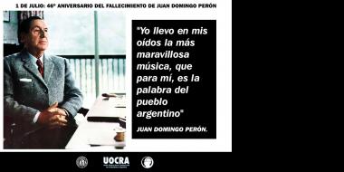 Foto noticia UOCRA - 1 de Julio: 46° aniversario del fallecimiento de Juan Domingo Perón