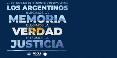 Foto noticia UOCRA - 24 de Marzo: Día de la Memoria, Verdad y Justicia