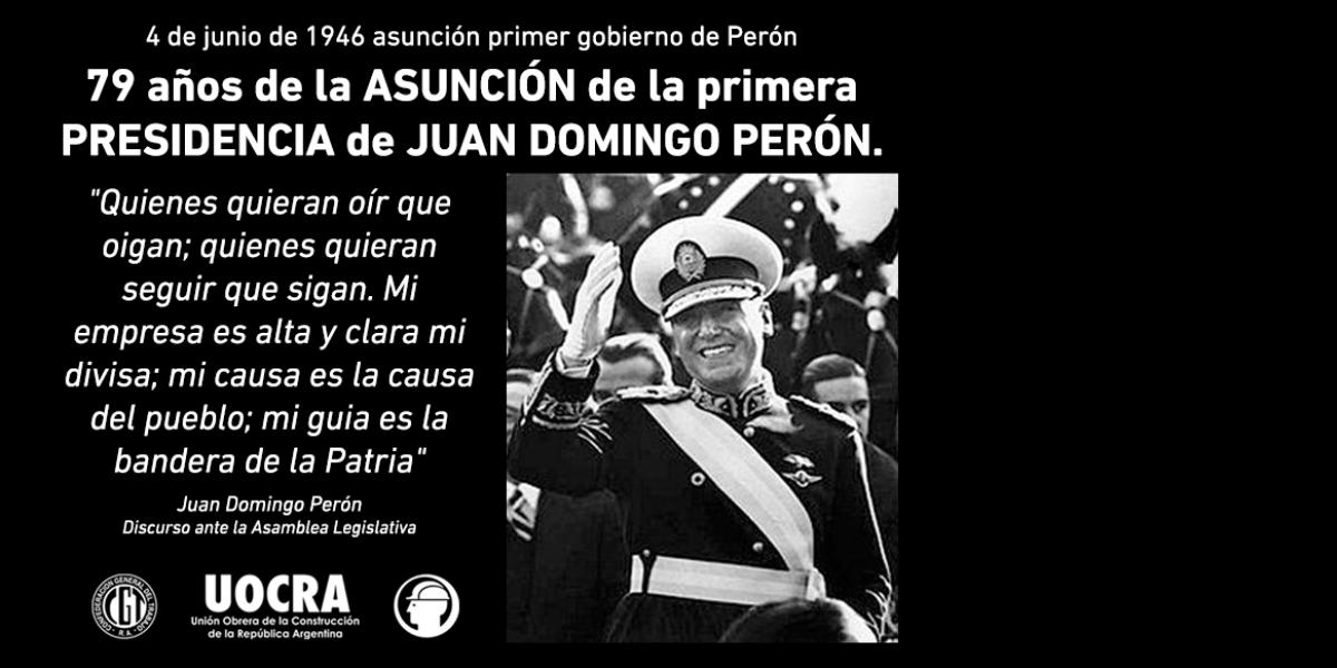 4 de junio de 1946 asunción primer gobierno de Perón