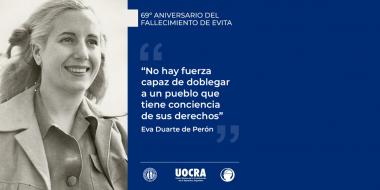 Foto noticia UOCRA - 69° Aniversario del fallecimiento de Evita