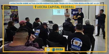 Foto noticia UOCRA - CAPACITACIÓN SOBRE ACTUALIZACIÓN NORMATIVA PARA TRABAJOS EN ALTURA RESOLUCIÓN SRT 61/23  