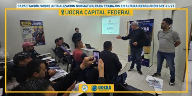 Foto noticia UOCRA - CAPACITACIÓN SOBRE ACTUALIZACIÓN NORMATIVA PARA TRABAJOS EN ALTURA RESOLUCIÓN SRT 61/23  