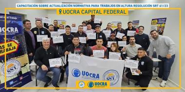 Foto noticia UOCRA - CAPACITACIÓN SOBRE ACTUALIZACIÓN NORMATIVA PARA TRABAJOS EN ALTURA RESOLUCIÓN SRT 61/23  