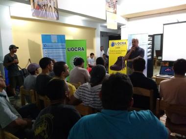 Foto noticia UOCRA - CHARLAS DE DIFUSIÓN DE LOS DIFERENTES PROGRAMAS LLEVADOS ADELANTE POR LA UNIÓN OBRERA DE LA CONSTRUCCIÓN DE LA REPÚBLICA ARGENTINA
