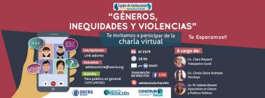Foto noticia UOCRA - Charla virtual: GÉNEROS INEQUIDADES Y VIOLENCIAS
