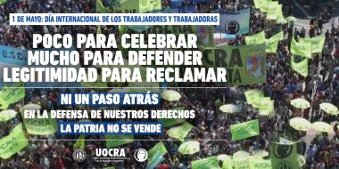 Foto noticia UOCRA -  DÍA INTERNACIONAL DE LOS TRABAJADORES Y TRABAJADORAS 