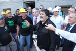 Foto noticia UOCRA - Gerardo Martinez, Julio de Vido y José López recorrieron las obras del Mega Centro Cultural del Bicentenario