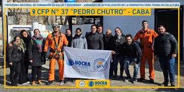 Foto noticia SST - JORNADAS DE ACTUALIZACIÓN DE LA NORMATIVA PARA TRABAJOS EN ALTURA RES. SRT 61/23 PARA EL DEPARTAMENTO DE SALUD Y SEGURIDAD EN EL TRABAJO DE UOCRA