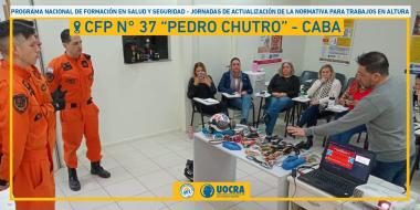 Foto noticia SST - JORNADAS DE ACTUALIZACIÓN DE LA NORMATIVA PARA TRABAJOS EN ALTURA RES. SRT 61/23 PARA EL DEPARTAMENTO DE SALUD Y SEGURIDAD EN EL TRABAJO DE UOCRA