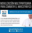 Participation of UOCRA in multi-party mobilization against drug trafficking