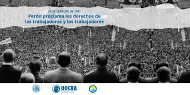 Perón proclama los derechos de las trabajadoras y los trabajadores