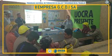 Foto noticia UOCRA - Programa Nacional de Formación en Salud y Seguridad en el Trabajo - Obra Sucre